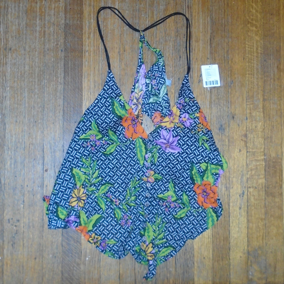 Urban Outfitters Ecote Flowers Backless Top - Picture 4 of 6